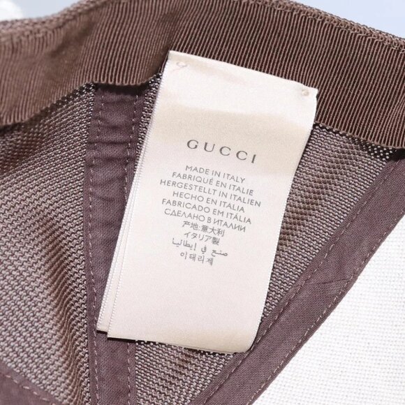 GUCCI GG Supreme Strawberry baseball Cap PVC XL Beige 700665 Auth am7681V - Picture 11 of 16